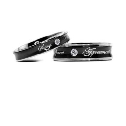 Zuverlässiger Performance-Ring Aus Schwarzem Titan Für Verliebte