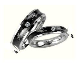 Zuverlässiger Performance-Ring Aus Schwarzem Titan Für Verliebte