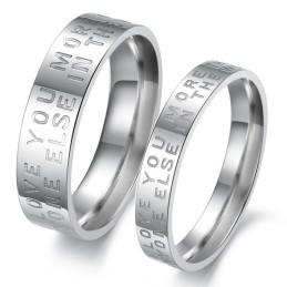 Weißer Titanring Von Hervorragender Qualität Für Liebhaber