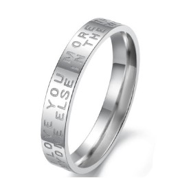 Weißer Titanring Von Hervorragender Qualität Für Liebhaber