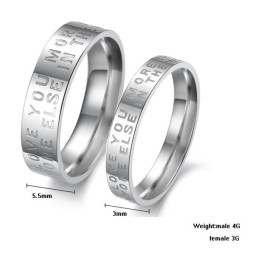 Weißer Titanring Von Hervorragender Qualität Für Liebhaber