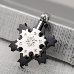 Mode Geschenk Schneeflocke Herren Titan Halskette Anhänger