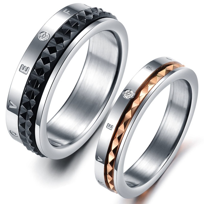 Hervorragende Qualität Endless Love Titanring Für Liebhaber Mit Strass Hervorragende Qualität Endless Love Titanring Für Liebhaber Mit Strass