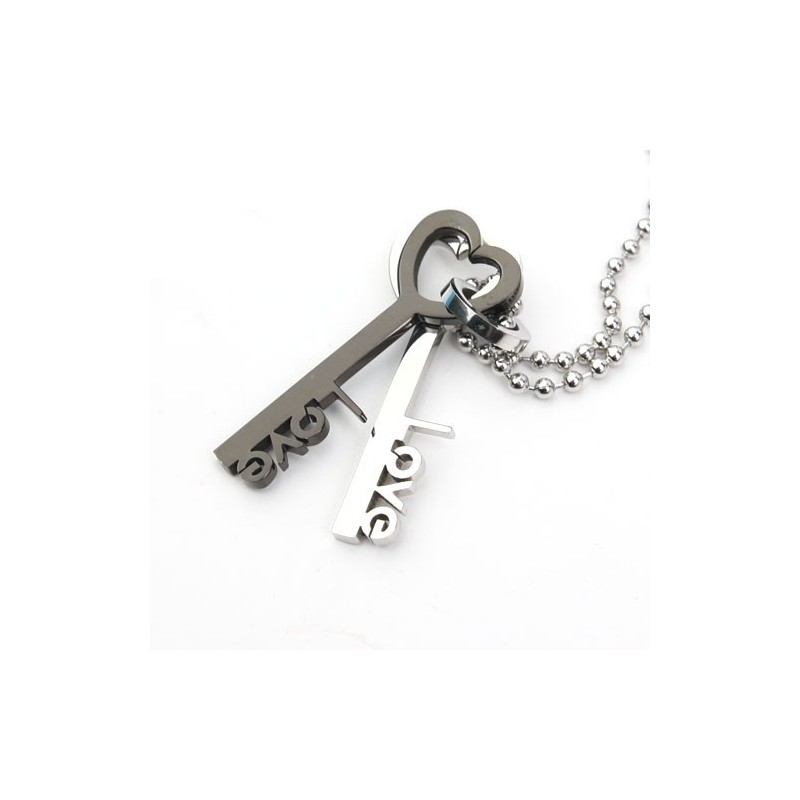 Love Key Sweetheart Lovers Titan Halskette Anhänger Love Key Sweetheart Lovers Titan Halskette Anhänger