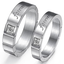 Qualität Und Quantität Garantierter Titanring Für Liebhaber Mit Diamant