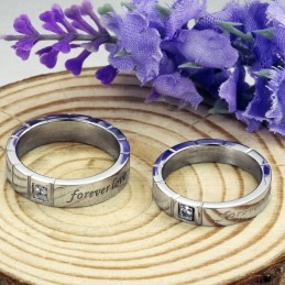 Qualität Und Quantität Garantierter Titanring Für Liebhaber Mit Diamant