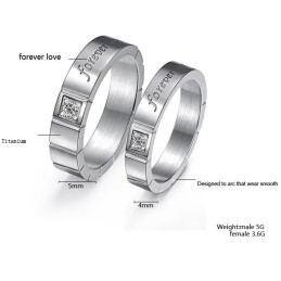 Qualität Und Quantität Garantierter Titanring Für Liebhaber Mit Diamant