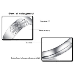Hochwertiger Sweetheart Titanring Für Verliebte Mit Strass