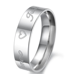 Zuverlässiger Performance Sweetheart Titanring Für Verliebte