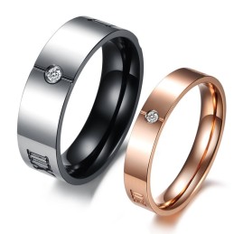 Zuverlässiger Titanring Mit Römischen Ziffern Für Verliebte
