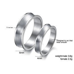 Die Königin Der Qualität, Schlichter Titanring Für Verliebte
