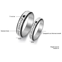 Der König Der Quantität Endless Love Titanring Für Verliebte
