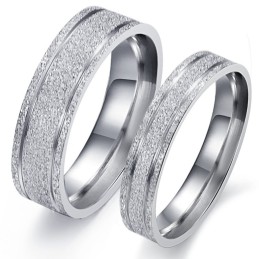 Langlebiger Pearl Sand Titanium Ring Für Liebhaber