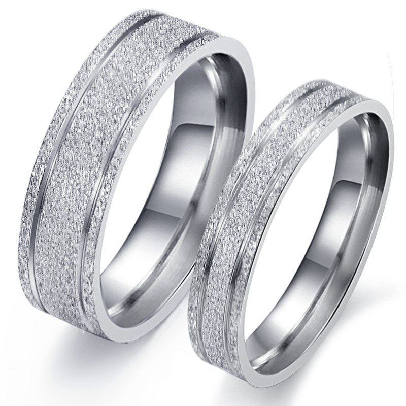 Langlebiger Pearl Sand Titanium Ring Für Liebhaber Langlebiger Pearl Sand Titanium Ring Für Liebhaber