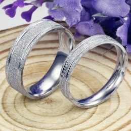 Langlebiger Pearl Sand Titanium Ring Für Liebhaber