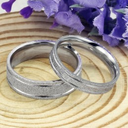 Langlebiger Pearl Sand Titanium Ring Für Liebhaber