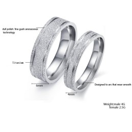 Langlebiger Pearl Sand Titanium Ring Für Liebhaber