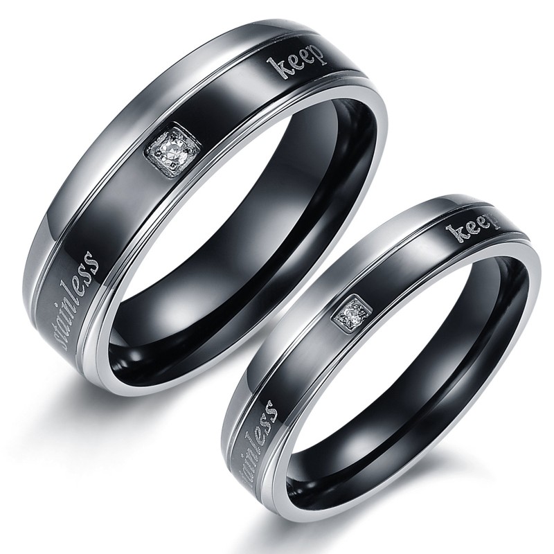 Stabiler, Hochwertiger, Eleganter Titanring Für Verliebte Stabiler, Hochwertiger, Eleganter Titanring Für Verliebte