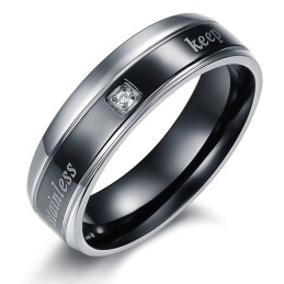 Stabiler, Hochwertiger, Eleganter Titanring Für Verliebte