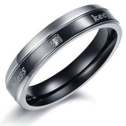 Stabiler, Hochwertiger, Eleganter Titanring Für Verliebte