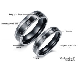 Stabiler, Hochwertiger, Eleganter Titanring Für Verliebte