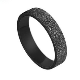 Hochwertiger Schwarzer Titanring Für Verliebte