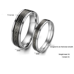 Einfach Zu Verwendender Schwarzer Titanring Für Liebhaber