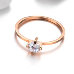 Zuverlässiger Qualitäts-Titanring Für Verliebte Mit Strass