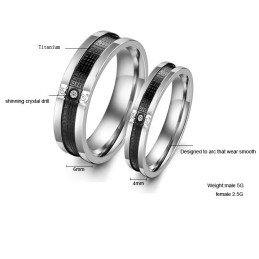 Der König Der Quantität Schwarzer Titanring Für Liebhaber
