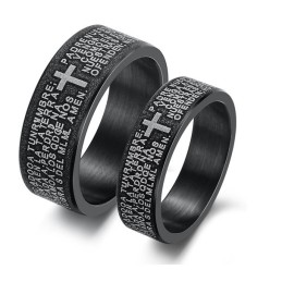 Hochwertiger Kreuz-Titanring Für Liebhaber