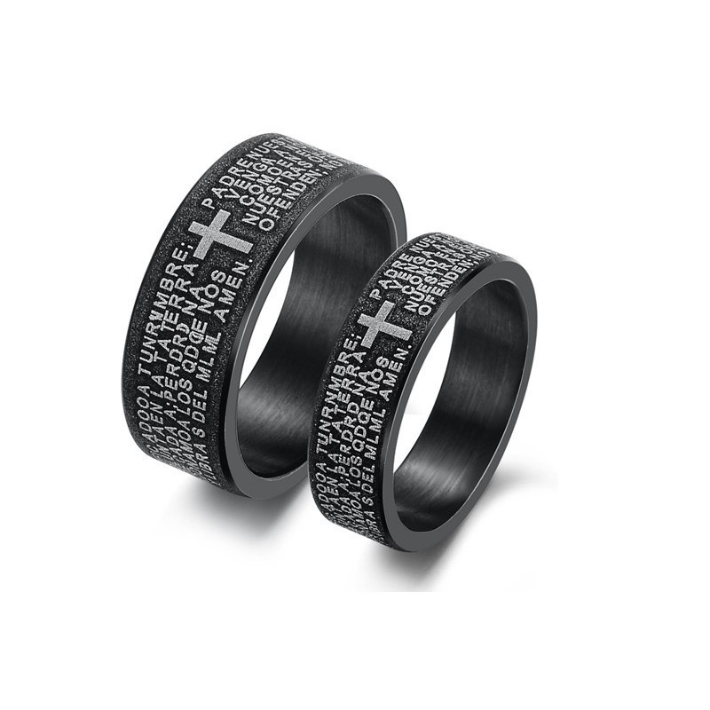 Hochwertiger Kreuz-Titanring Für Liebhaber Hochwertiger Kreuz-Titanring Für Liebhaber