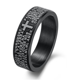Hochwertiger Kreuz-Titanring Für Liebhaber