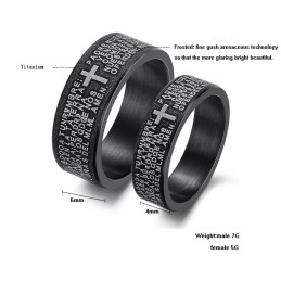 Hochwertiger Kreuz-Titanring Für Liebhaber