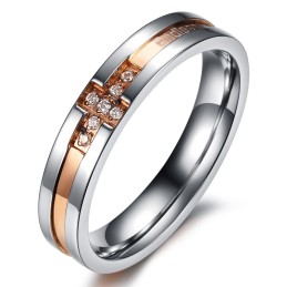 Der König Der Menge Kreuz Titan Ring Für Liebhaber Mit Strass