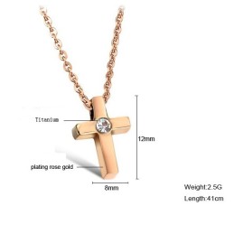 Die Königin Der Qualitätskreuz-Titanhalskette Mit Strass