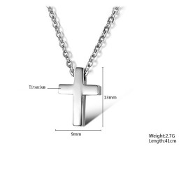 Qualität Und Quantität Gesicherte Weibliche Kreuz Titan Halskette