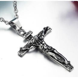 Einfach Zu Verwendende Kreuz-Titan-Halskette