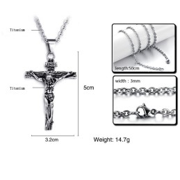 Einfach Zu Verwendende Kreuz-Titan-Halskette