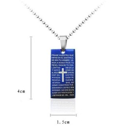Klassischer Kreuz-Bibel-Herren-Anhänger Und Halskette, Modisches Geschenk Für Freunde