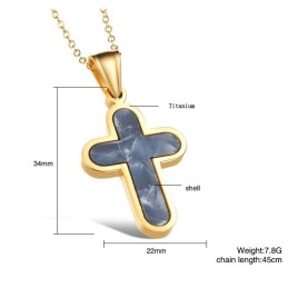 Einfach Zu Verwendende Titan-Halskette Mit Weiblichem Kreuz