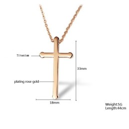 Stabile Qualität Weibliche Kreuz Titan Halskette