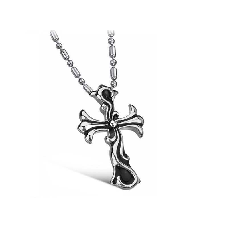 Hochwertige Titan-Halskette Mit Männlichem Kreuz Hochwertige Titan-Halskette Mit Männlichem Kreuz