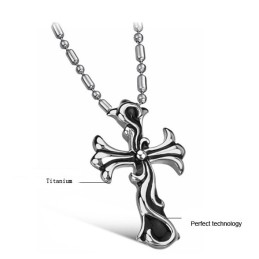 Hochwertige Titan-Halskette Mit Männlichem Kreuz