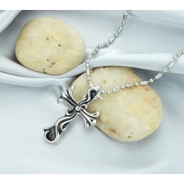 Hochwertige Titan-Halskette Mit Männlichem Kreuz