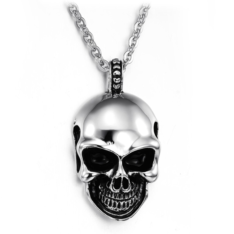 Titan-Halskette Mit Totenkopf-Motiv „The King Of Quantity“ Titan-Halskette Mit Totenkopf-Motiv „The King Of Quantity“