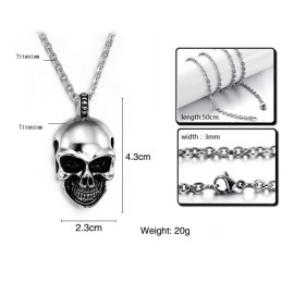 Titan-Halskette Mit Totenkopf-Motiv „The King Of Quantity“