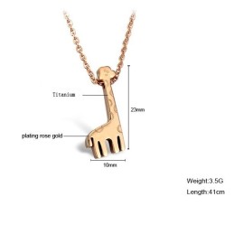 Langlebige Titan-Halskette In Giraffenform