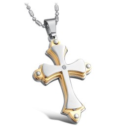 Stabile Qualität Kreuz Titan Halskette