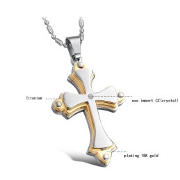 Stabile Qualität Kreuz Titan Halskette