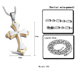 Stabile Qualität Kreuz Titan Halskette